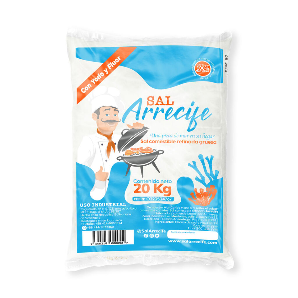 Sal Comestible Evaporada 20Kg Sal Arrecife